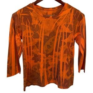 Floral & Leaf Design Top S
